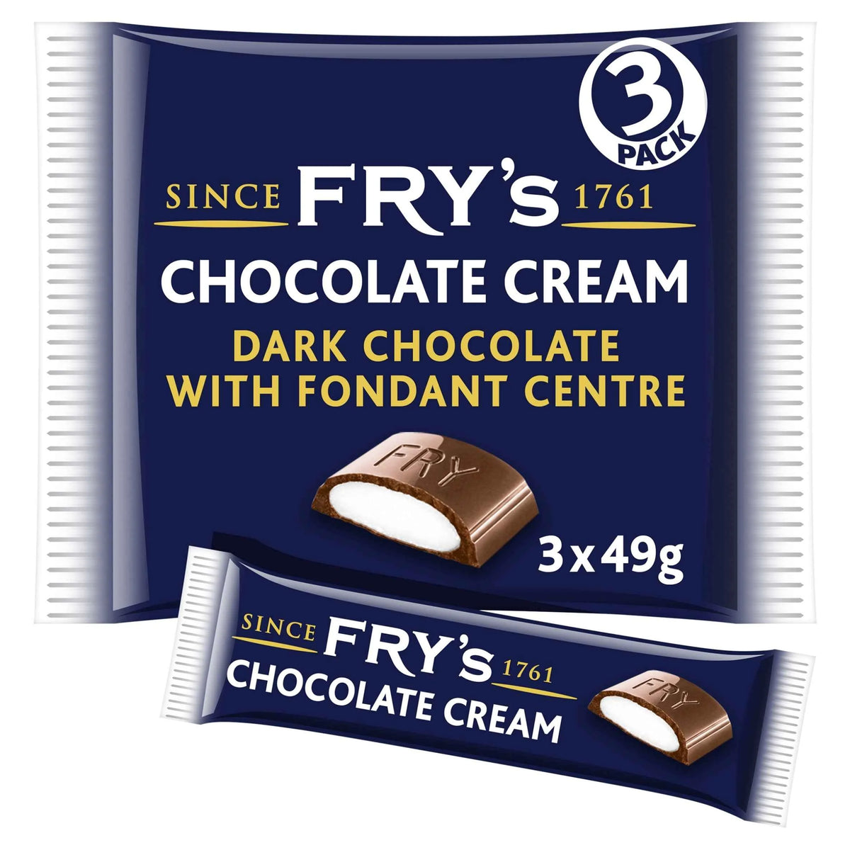 Chocolate Cream Chocolate Bar 3 Pack by FRY'S