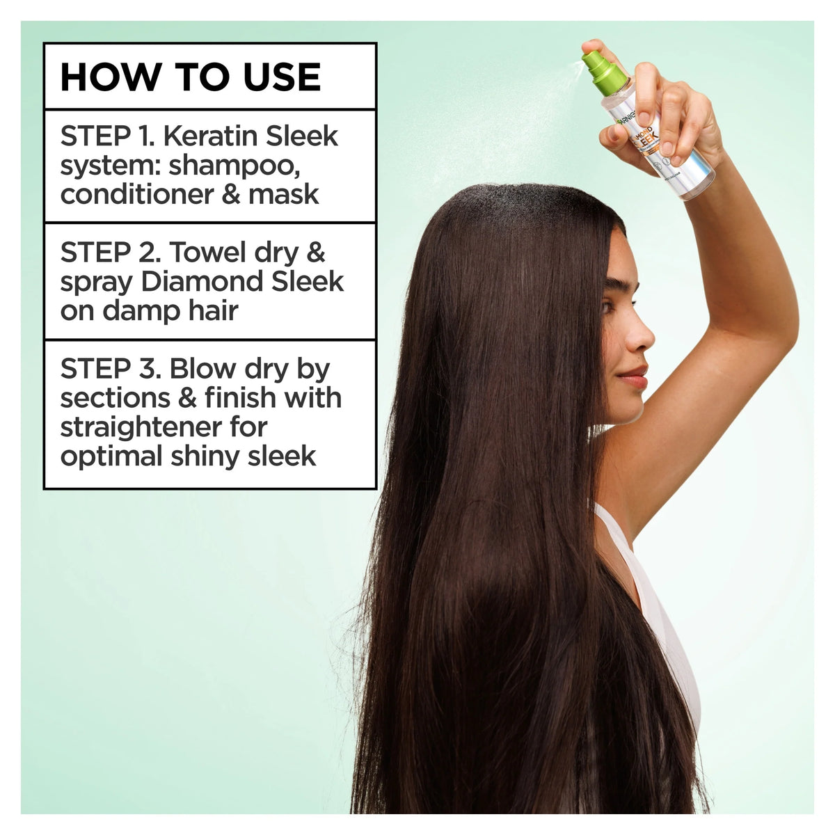 Keratin Sleek Diamond Spray 150ml by GARNIER
