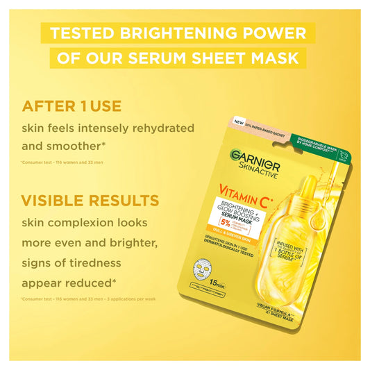 Skinactive Vitamin C Sheet Mask 28g by GARNIER