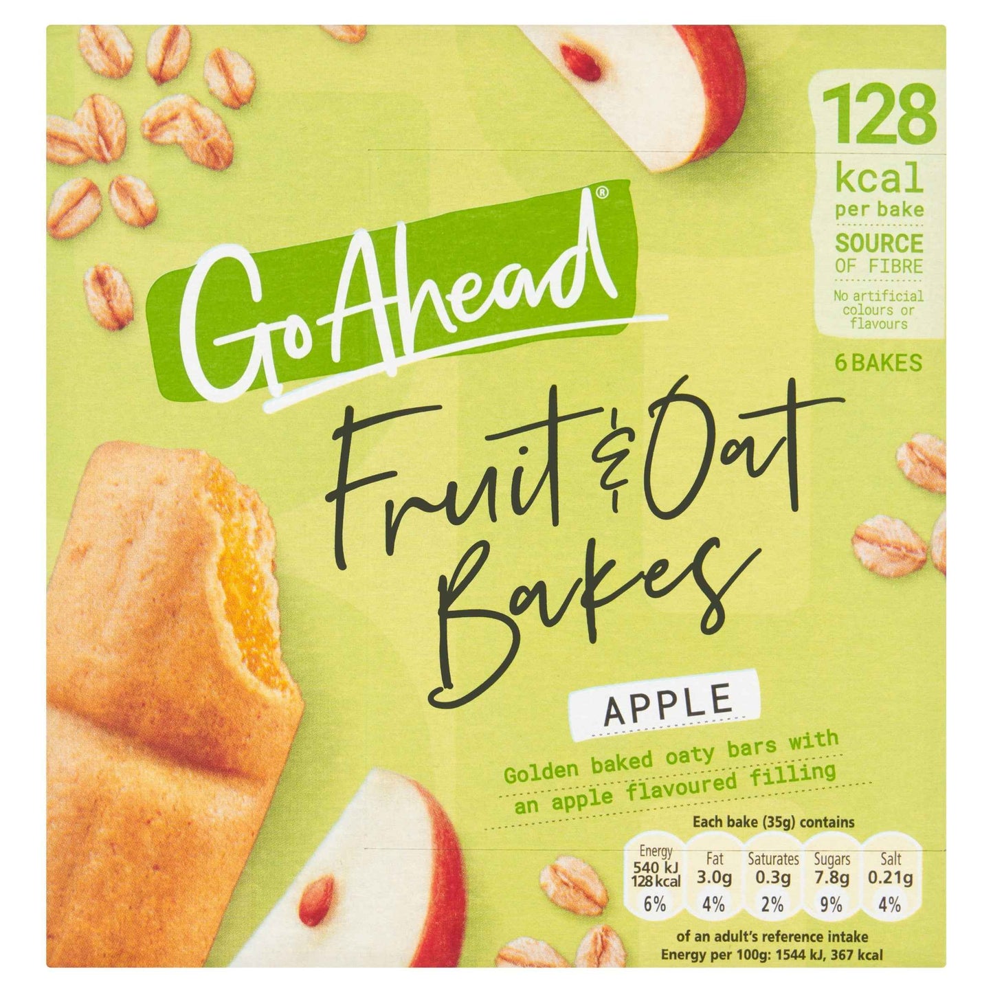 6 Fruit & Oat Bakes Apple 210g by GO AHEAD