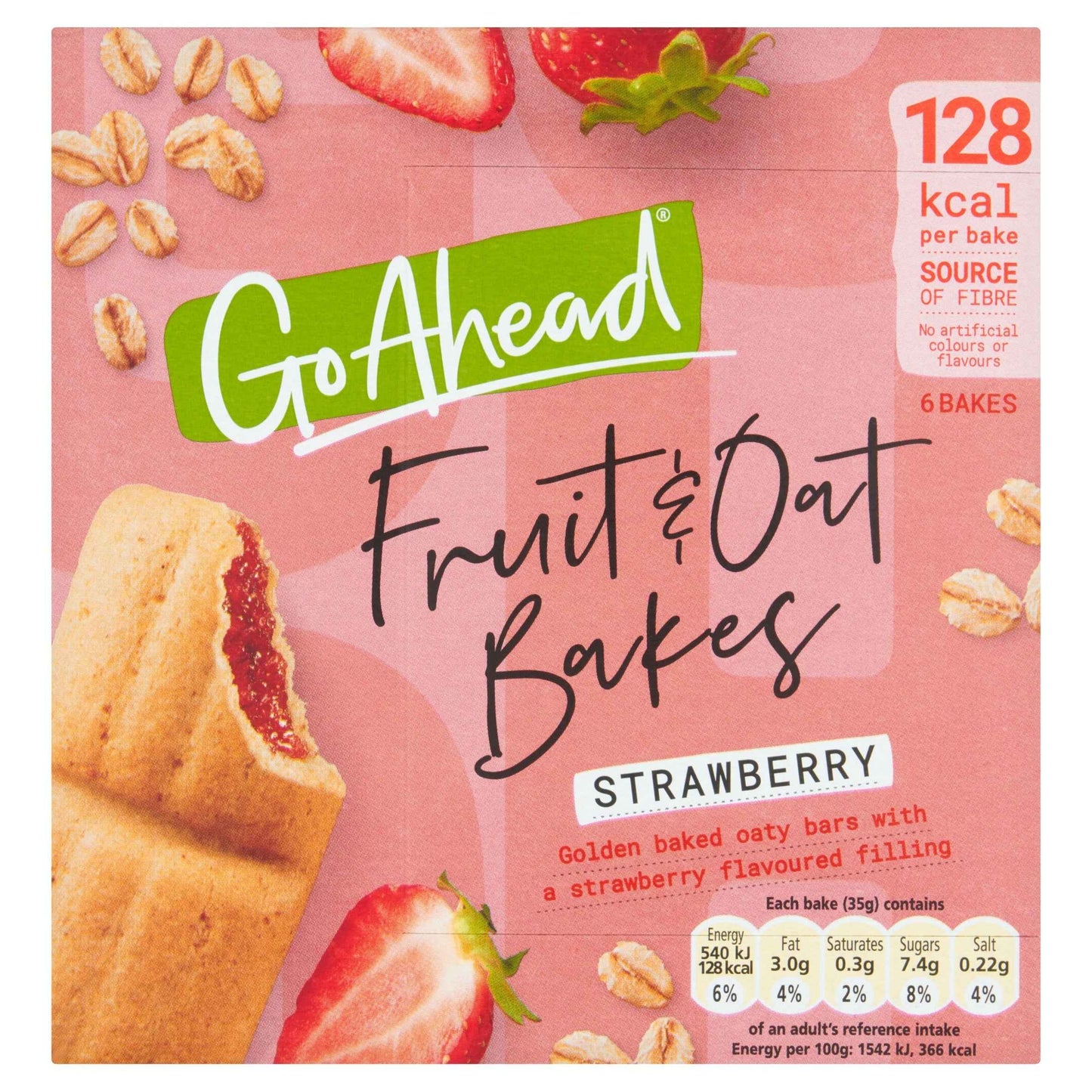 Go Ahead 6 Fruit & Oat Bakes Strawberry 210g by McVitie's