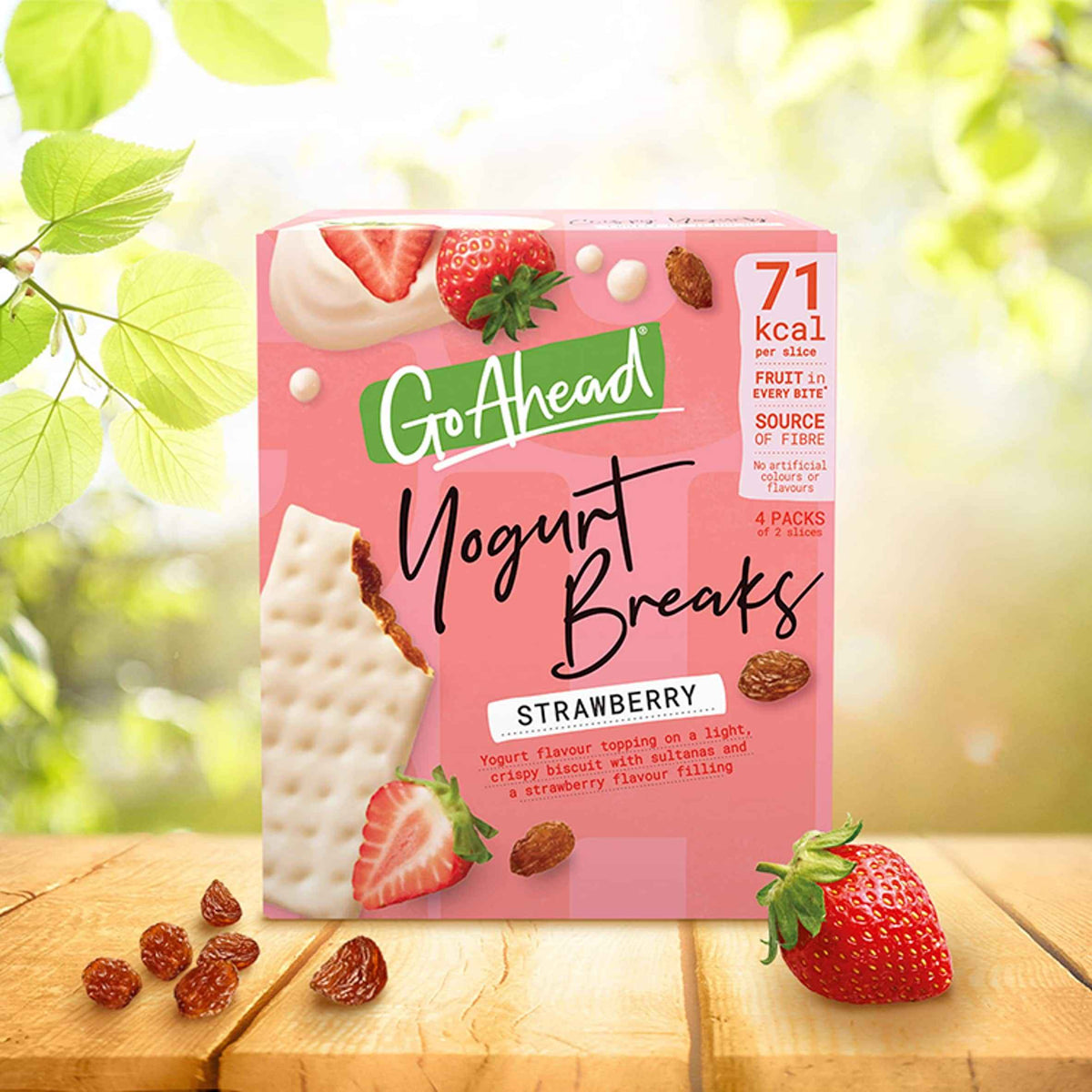 Strawberry Fruit Yogurt Breaks Snack by GO AHEAD