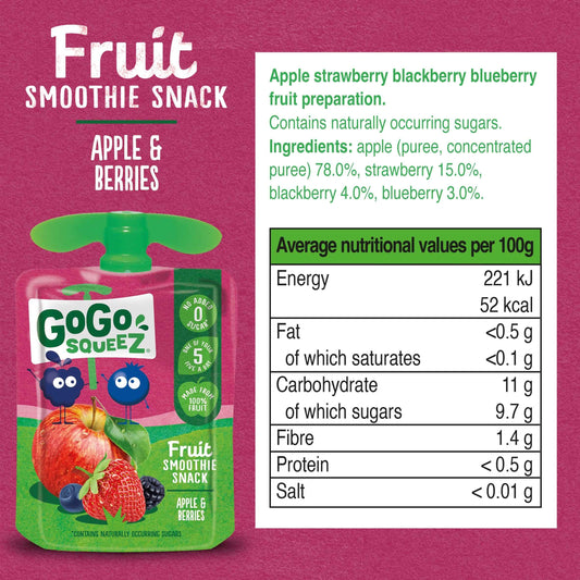 Fruit Smoothie Snack Apple by GOGO SQUEEZ