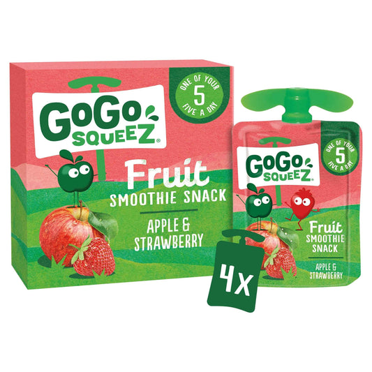 Fruit Snack Apple Strawberry 4x90g by GoGo squeeZ
