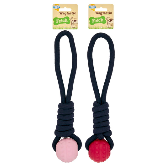 Wagtastic Fetch Ball On Rope Dog Toy by GOOD BOY