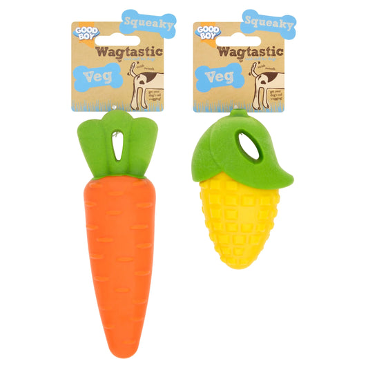 Wagtastic Squeak Vegetable Dog Toys by GOOD BOY