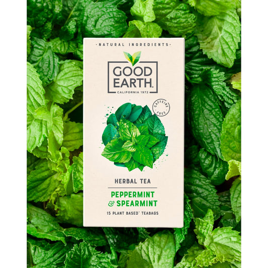 Herbal Tea Peppermint, Spearmint 15 Tea Bags 27g by GOOD EARTH