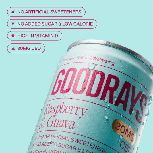 Natural Cbd Raspberry & Guava Drink by GOODRAYS