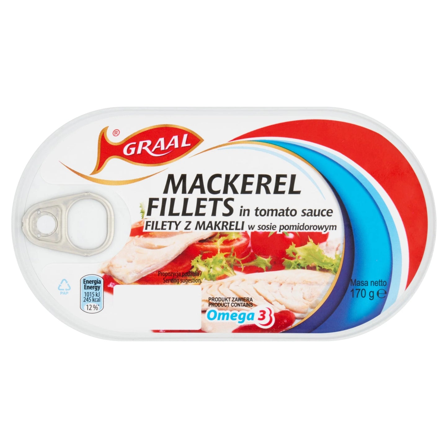 Mackerel Fillets In Tomato 170g by GRAAL