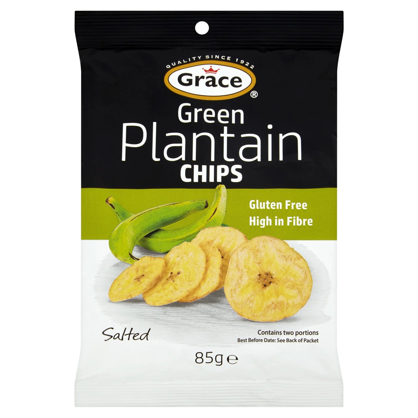 Green Plantain Chips Salted 85g by Grace
