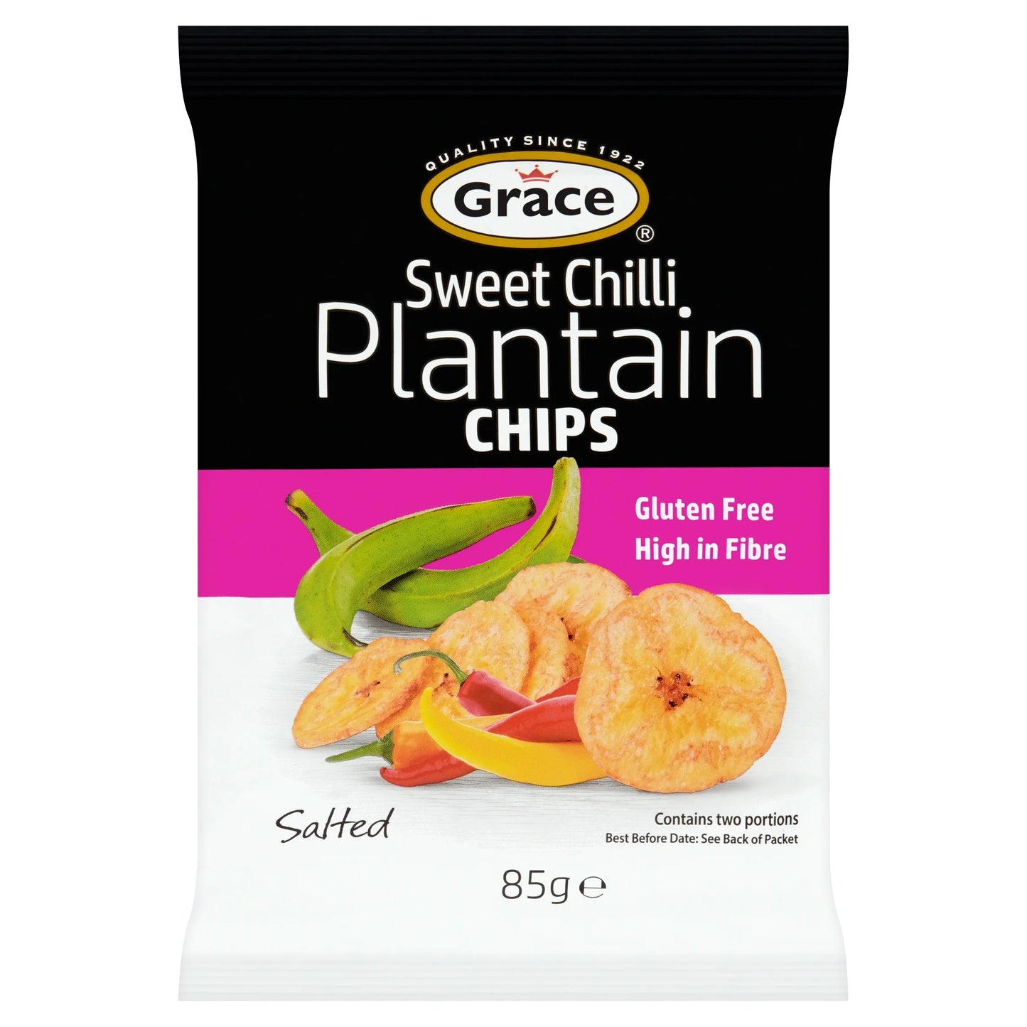 Salted Sweet Chilli Plantain Chips 85g by Grace