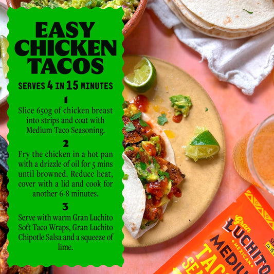 Jalapeno & Cumin Medium Taco Seasoning 28g by GRAN LUCHITO