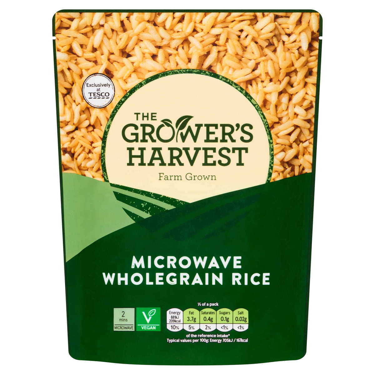Growers Harvest Microwave Wholegrain Rice 250g by GROWER'S HARVEST