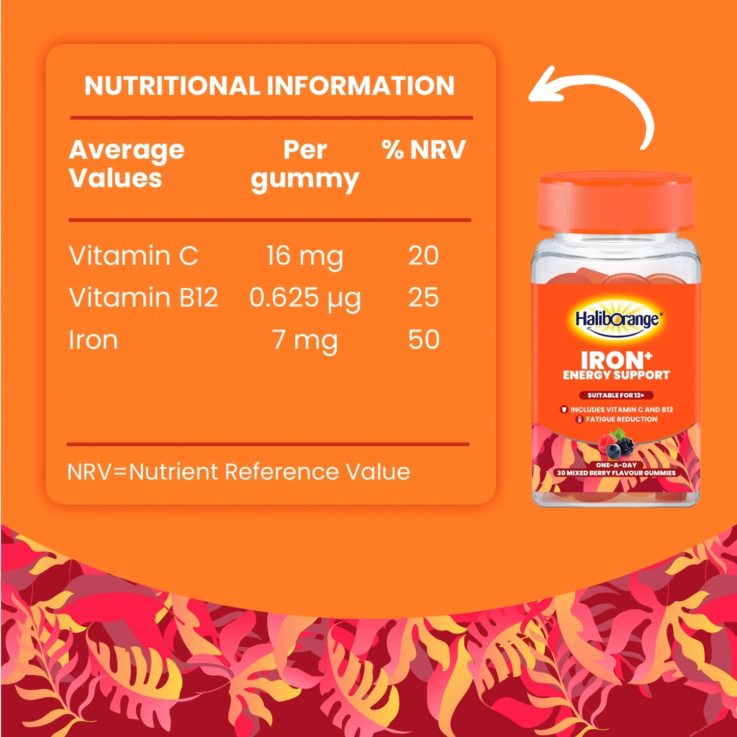 Iron+ Energy Support Mixed Berry by HALIBORANGE