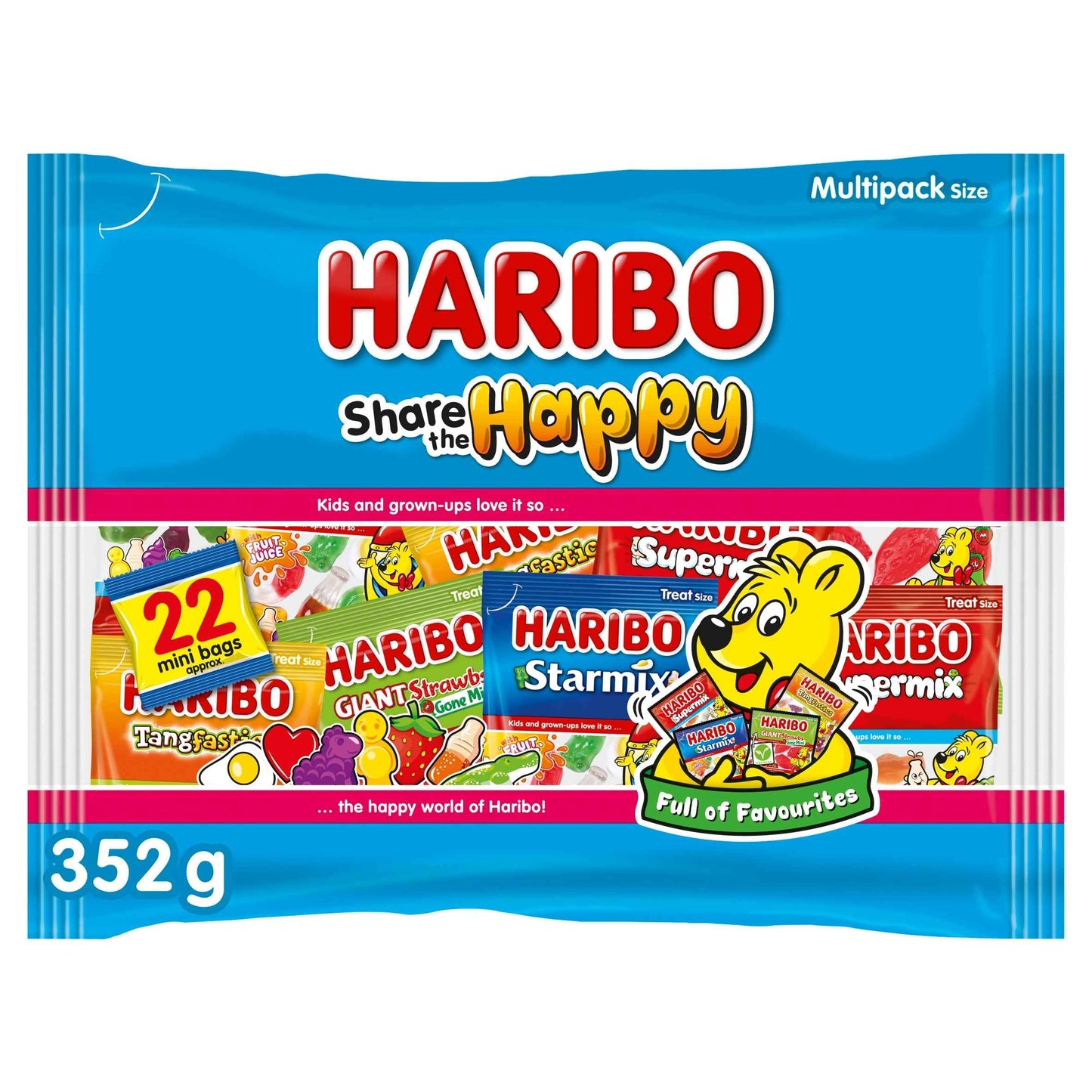Share The Happy Fizzy & Fruit Gums 352g by HARIBO