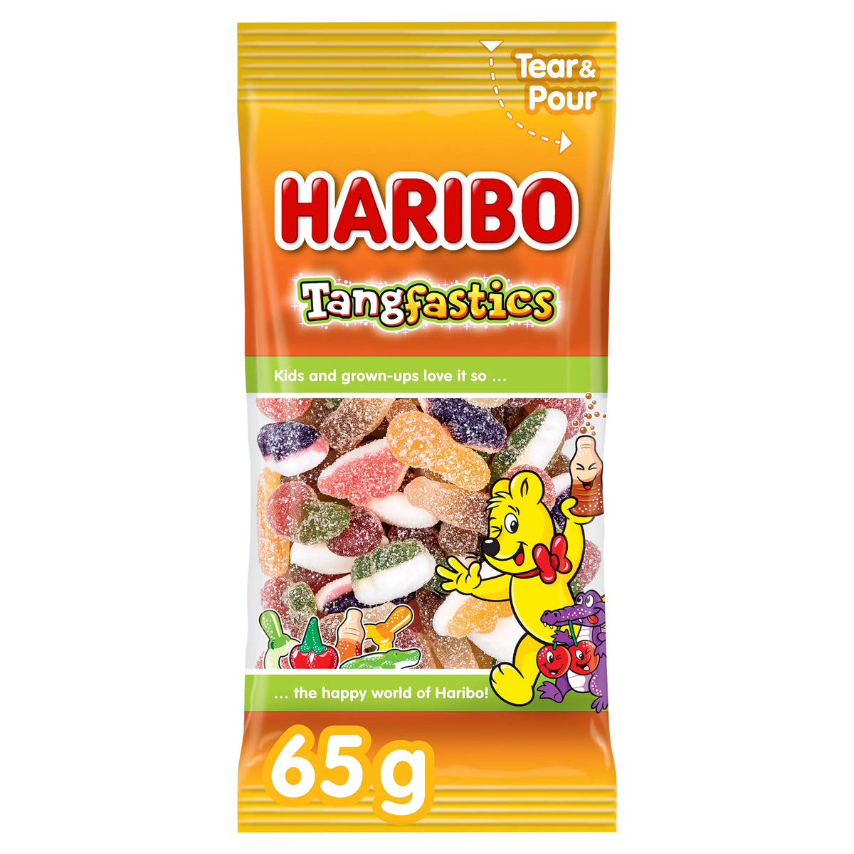 Tangfastics Frizzy Fruit Flavour Gums by HARIBO at The British Vault