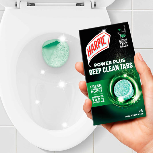 Power Plus Deep Clean Mountain Pine Tabs 6 Pack 135g by HARPIC