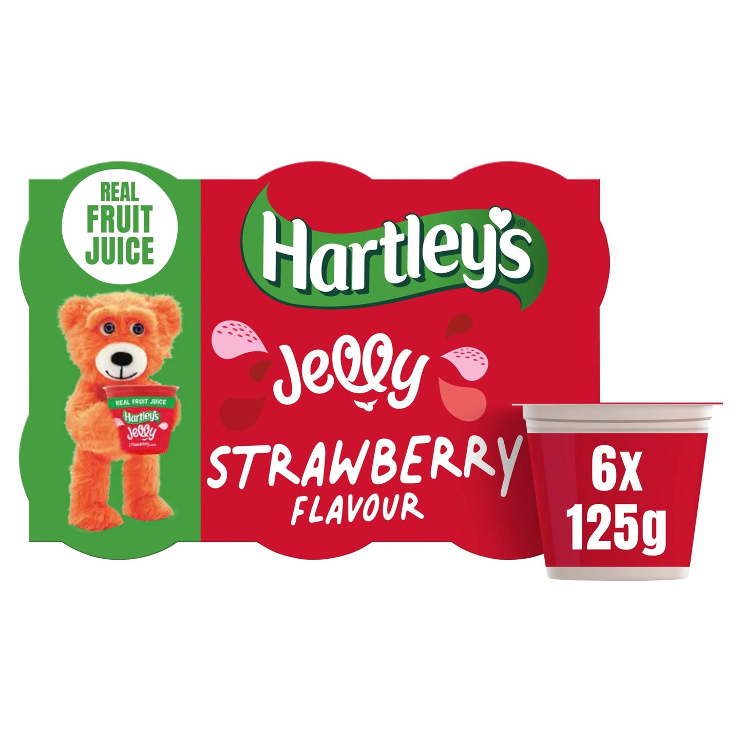 Strawberry Flavour Jelly 6 X 125g by Hartley's