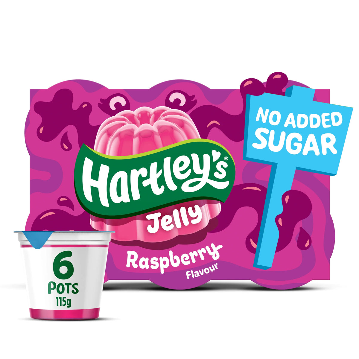 Hartley's Sugar Free Raspberry Jelly 6x115g by HARTLEYS at The British Vault