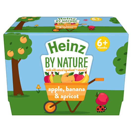 Apple, Banana & Apricot Baby Food 4 X 100g by HEINZ