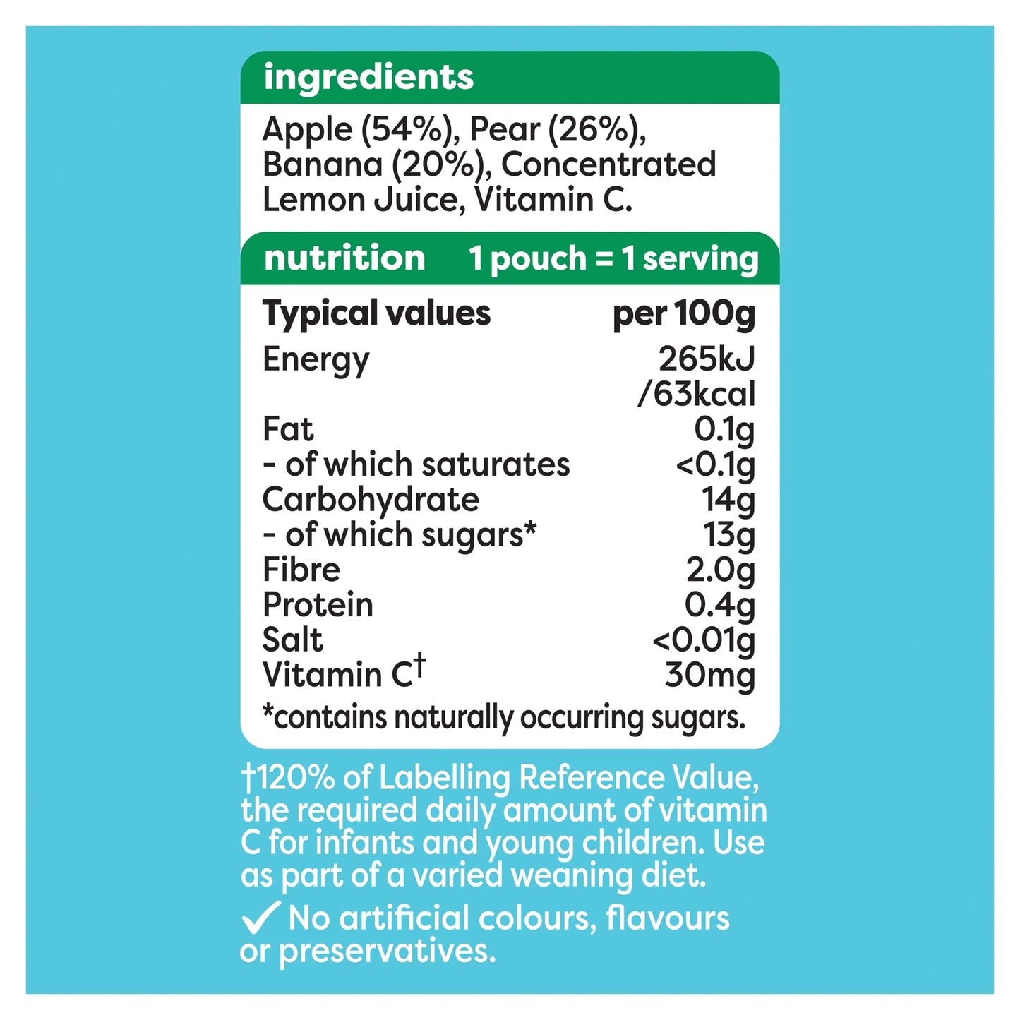 Apple, Pear & Banana Fruit Puree Pouch by HEINZ