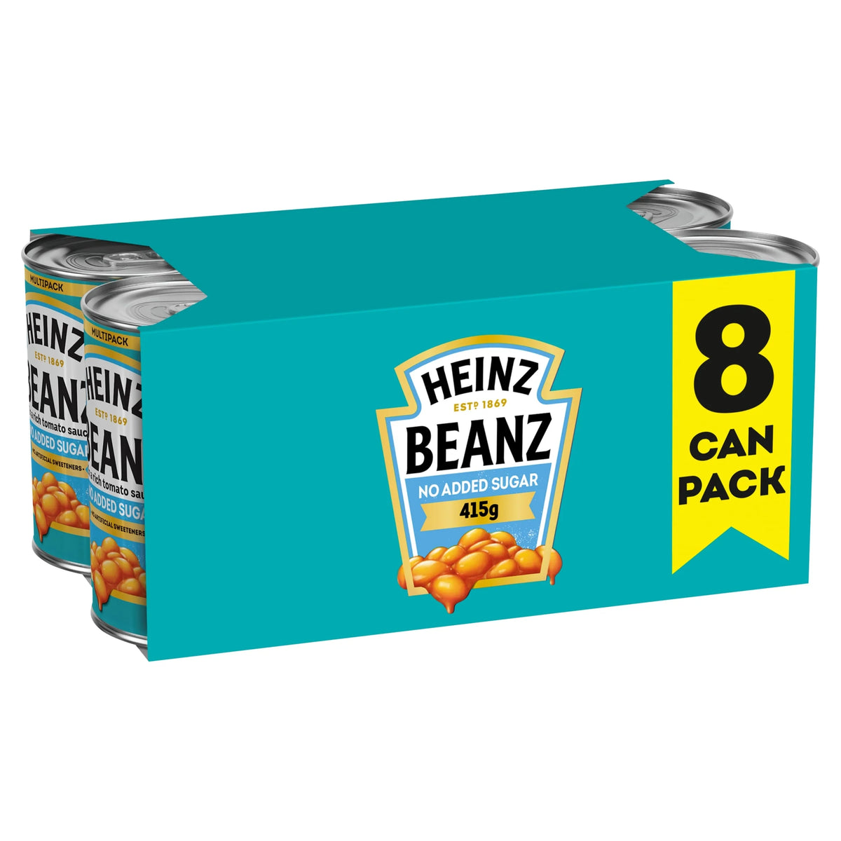 Baked Beans No Added Sugar 8 X 415g by HEINZ