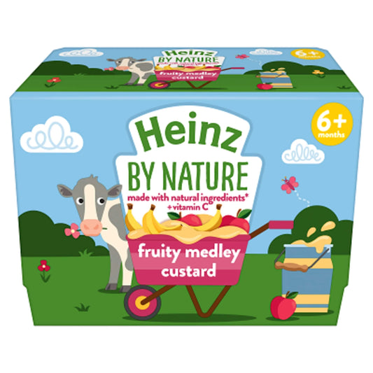 Fruity Medley Custard Baby Food Dessert Pots 4 X 100g by HEINZ
