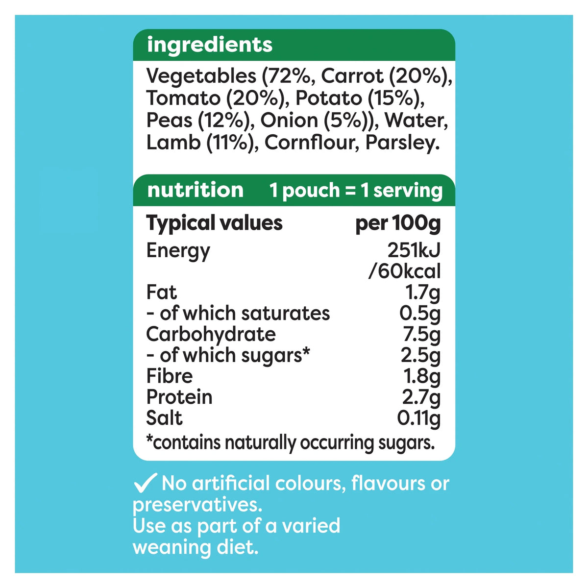 Lamb Hot Pot Baby Food Pouch 130g by HEINZ
