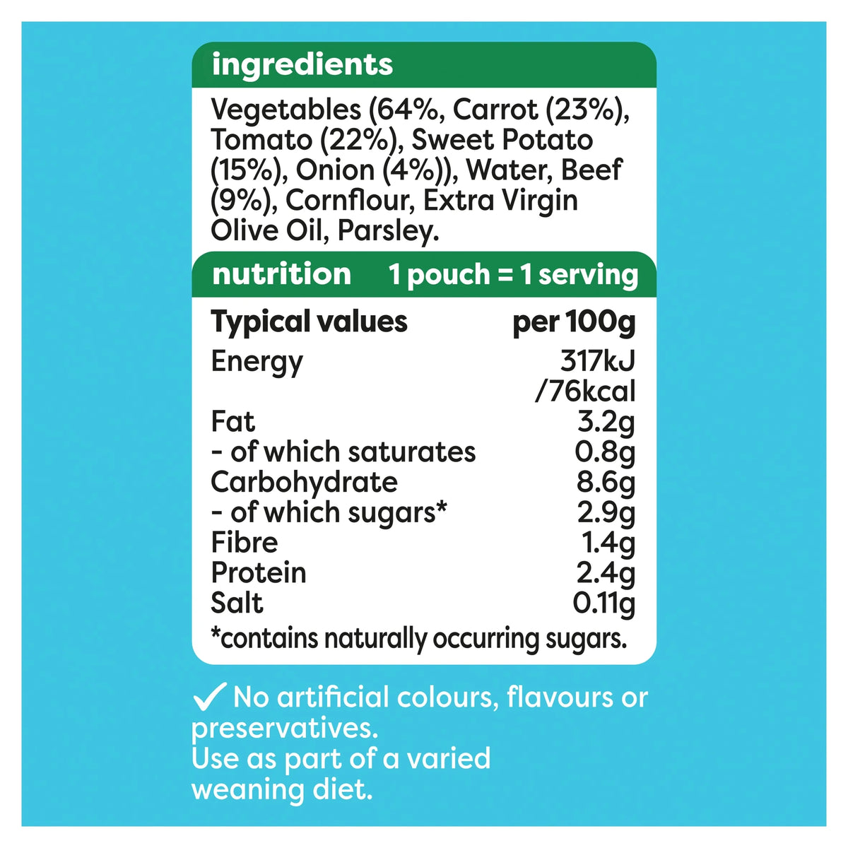 Sweet Potato & Beef Casserole Baby Food by HEINZ