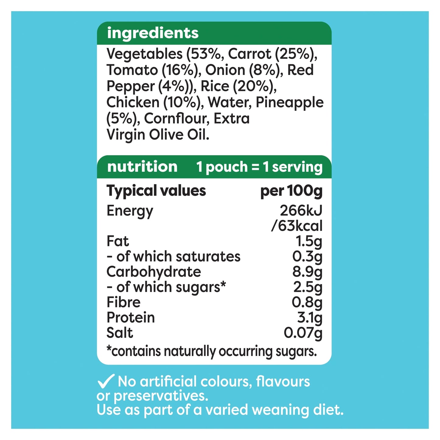 Sweet & Sour Chicken Baby Food Pouch by HEINZ