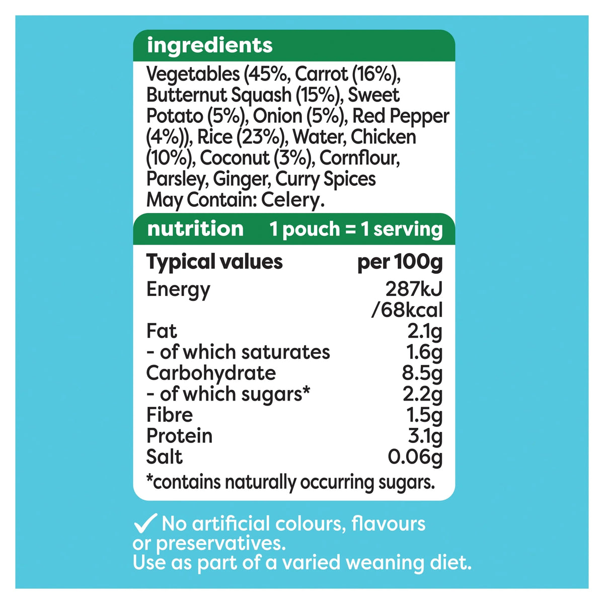 Thai Chicken Curry Baby Food Pouch 180g by HEINZ