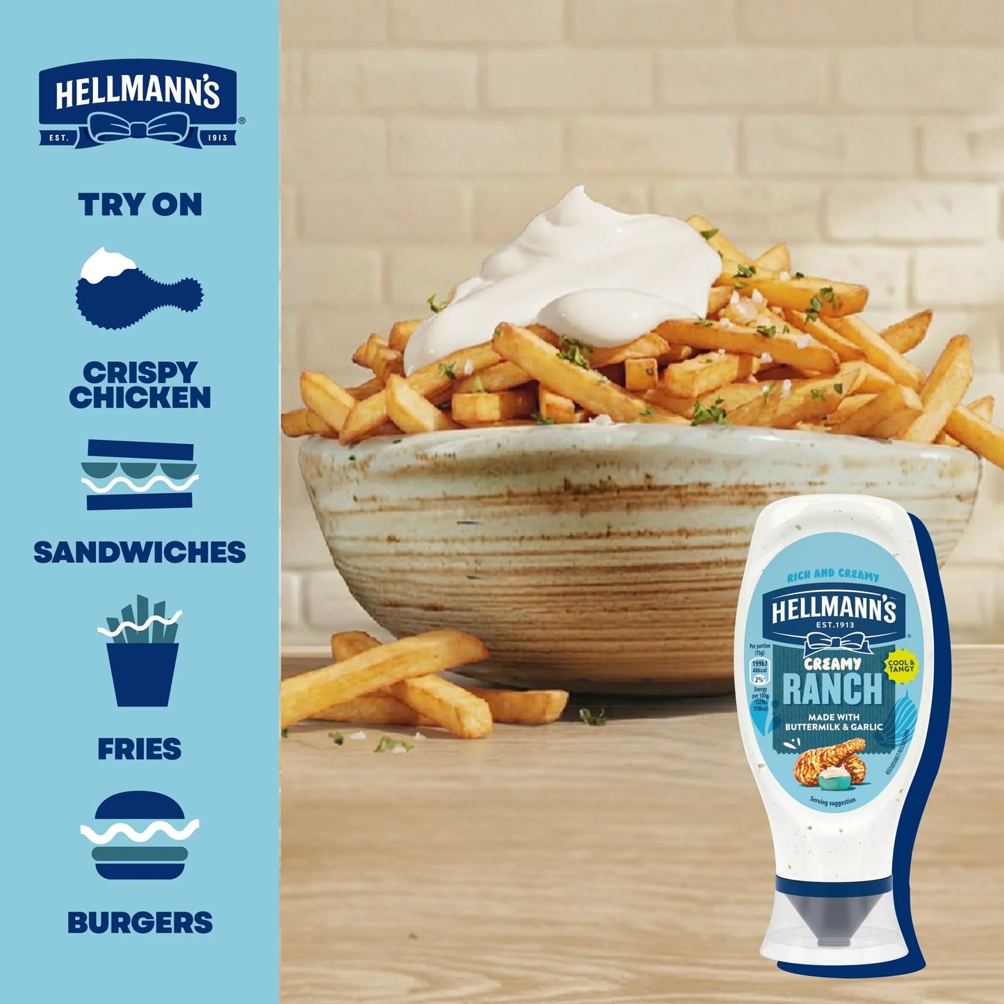Creamy Ranch Mayo 430ml by HELLMANN'S