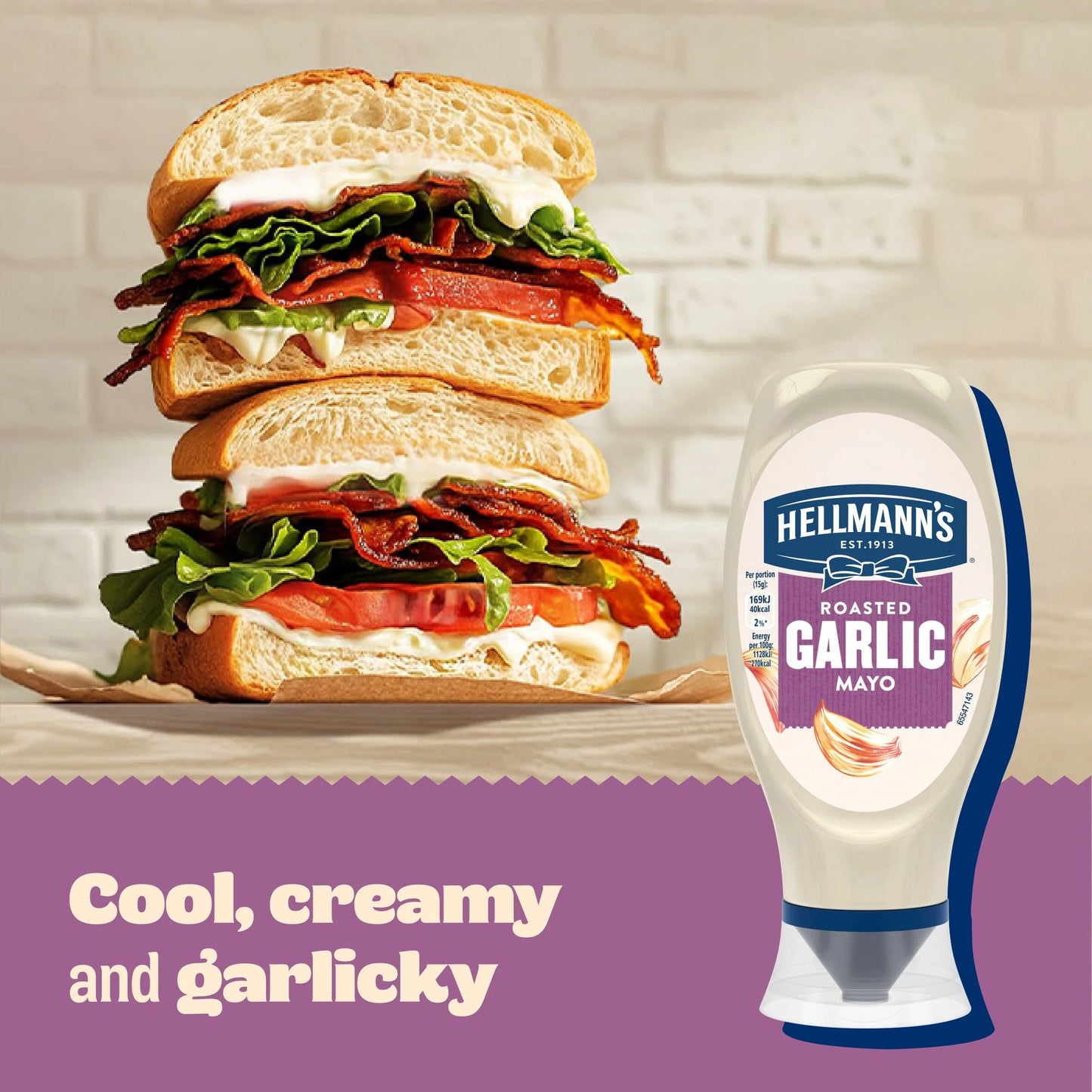 Roasted Garlic Mayo 430ml by HELLMANN'S