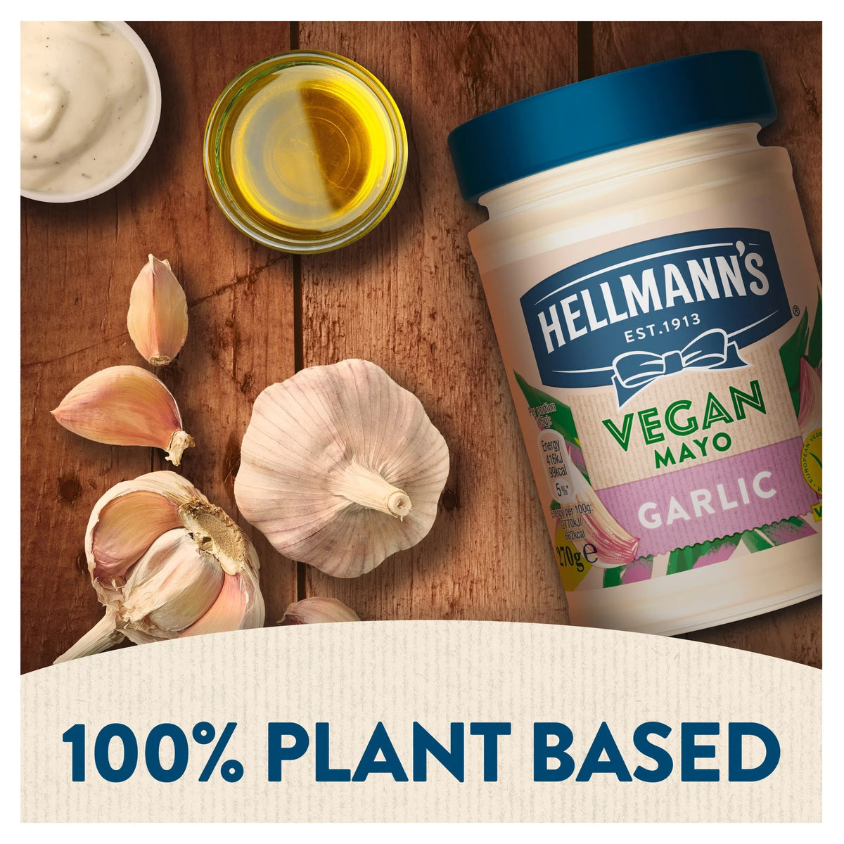 Hellmann’s Vegan Garlic Mayonnaise Jar 270g by HELLMANN'S