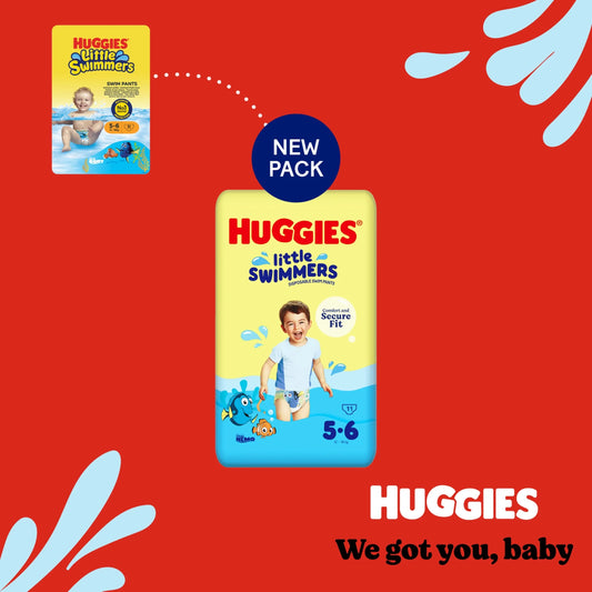 Little Swimmers Size 5-6 Disposable Swim Nappies X11 by HUGGIES