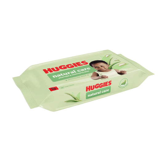Natural Care 0% Plastic Baby Wipes by HUGGIES