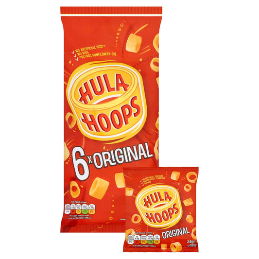 Hula Hoops Original Multipack Crisps 6x24g by KP