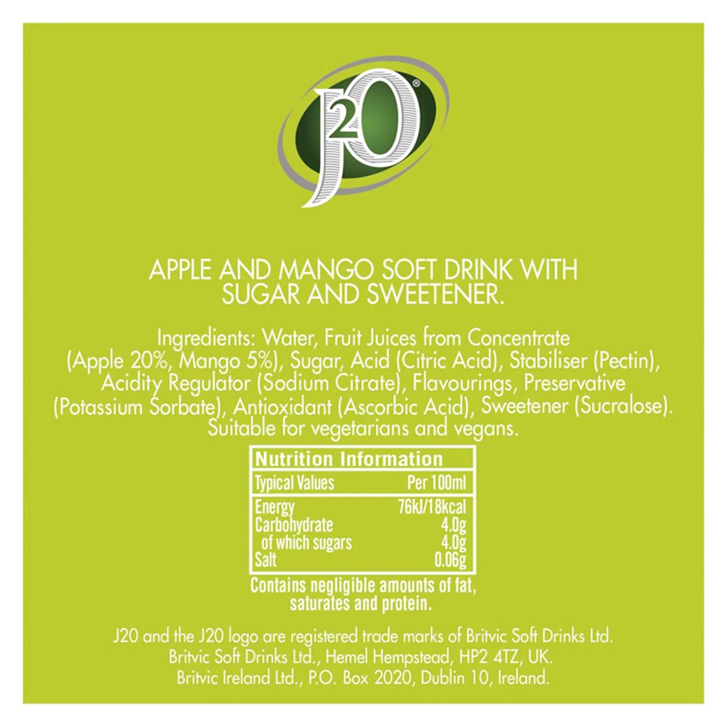 Apple & Mango 4x275ml by J2O