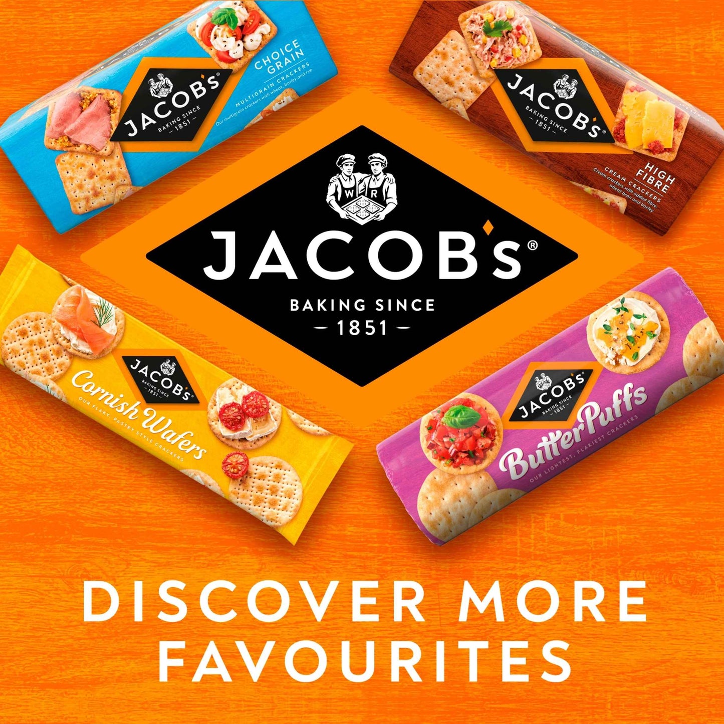 Cream Cracker Multipack 8 Snack Packs 185g by JACOB'S