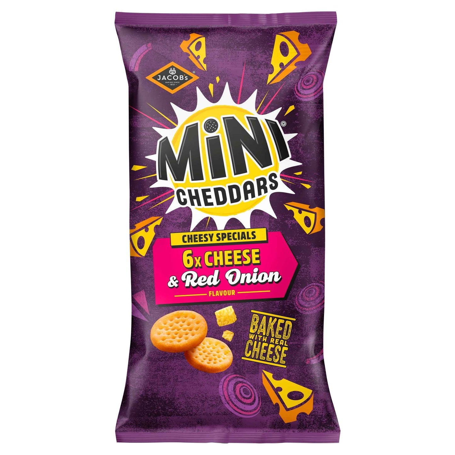 Mini Cheddars Cheese & Red Onion by JACOB'S