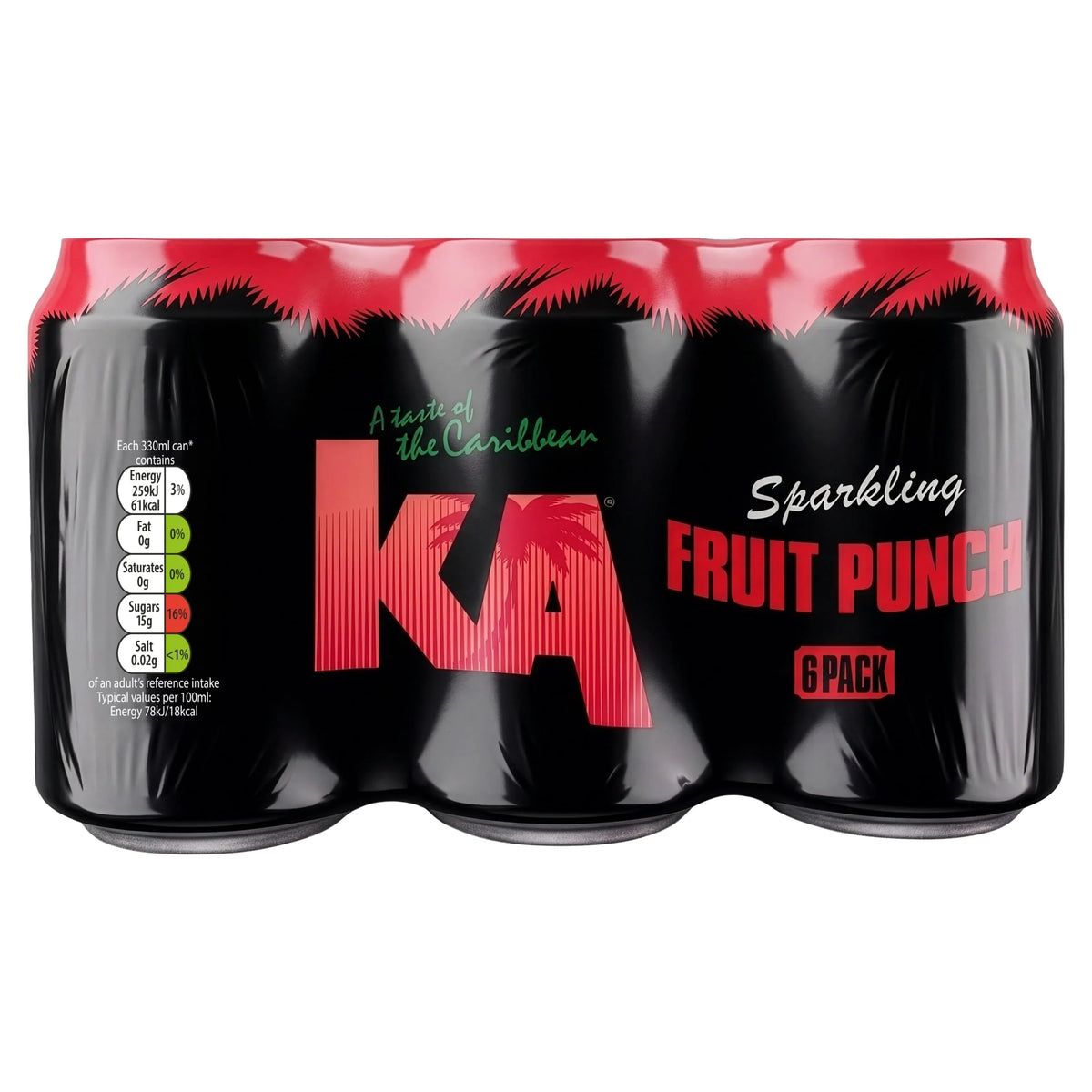 Ka Sparkling Fruit Punch Soft Drink 6x330ml by K.A.