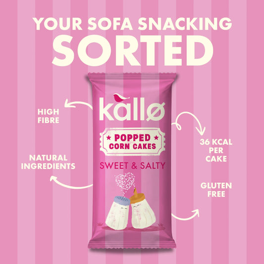 Sweet & Salty Popped Corn Cakes 125g by kallo