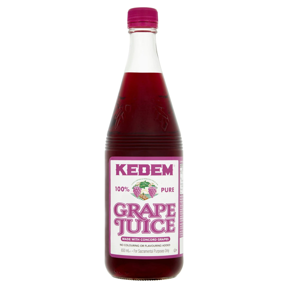Pure Grape Juice - Concord 650ml by KEDEM