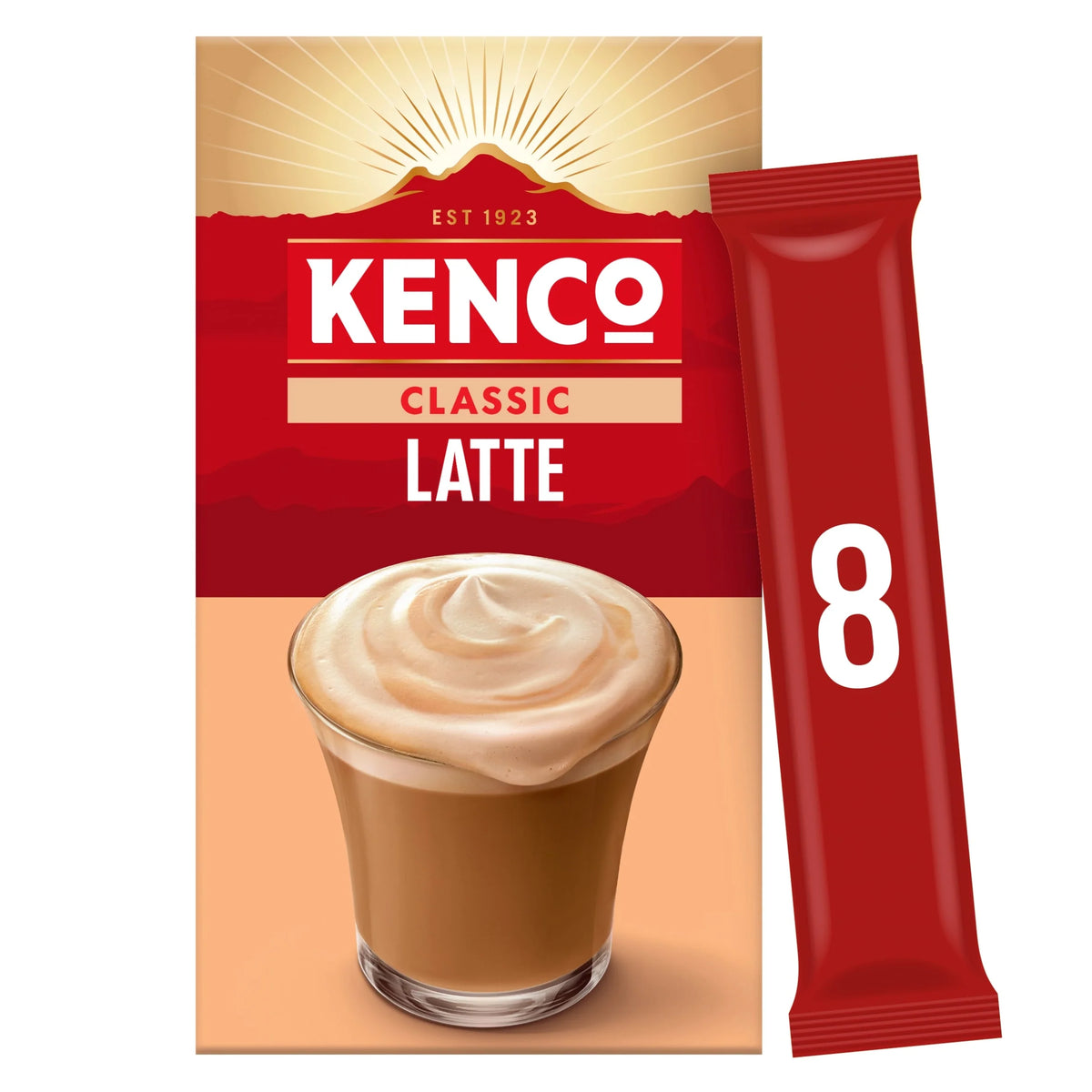 Original Latte Instant Coffee 8 X 16.3g by KENCO