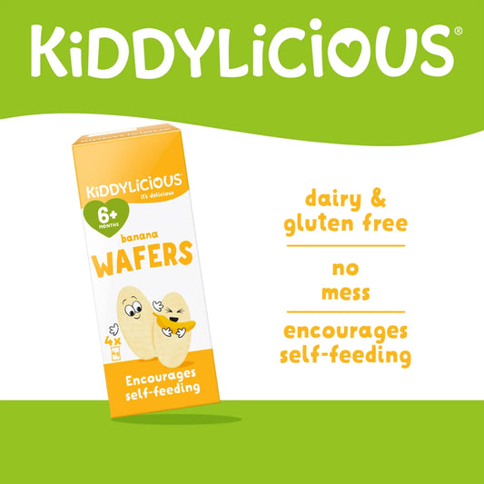 Banana Wafers 6 Months 4pack 16g by KIDDYLICIOUS