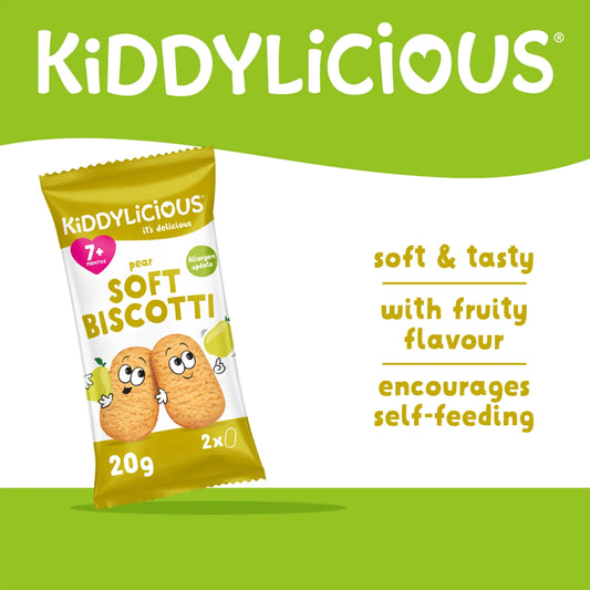 Pear Soft Biscotti 6x20g by KIDDYLICIOUS