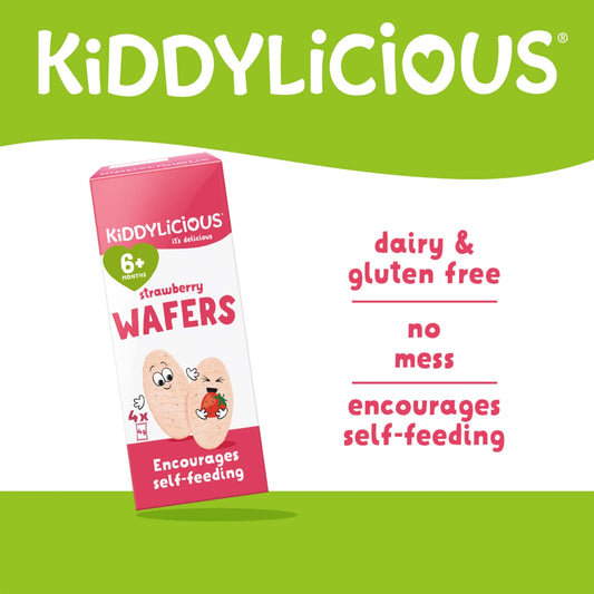 Strawberry Wafers 4 X 4g by KIDDYLICIOUS
