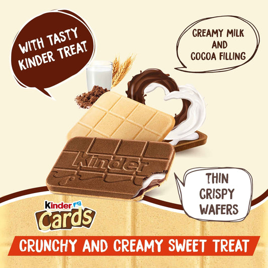 Cards Cocoa And Milk Biscuit Wafers by KINDER