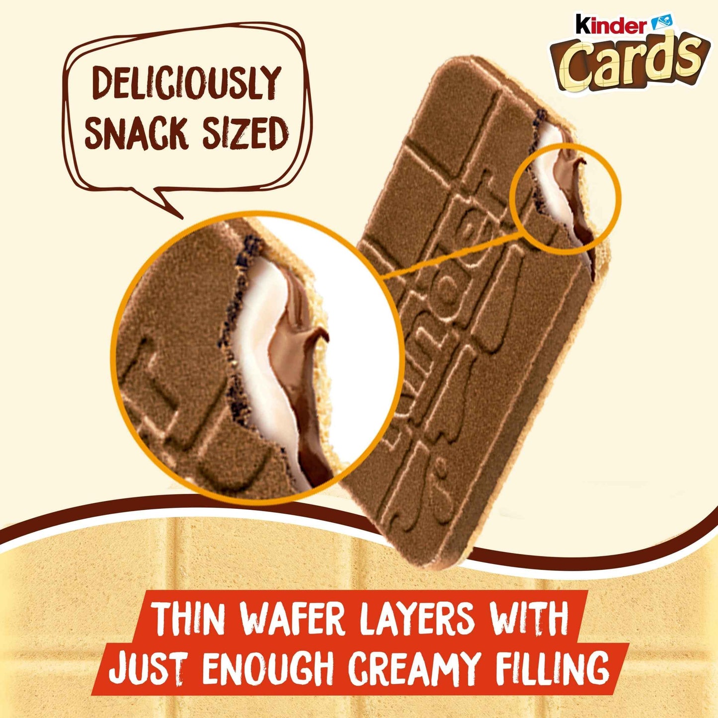 Cards Cocoa And Milk Biscuit Wafers by KINDER