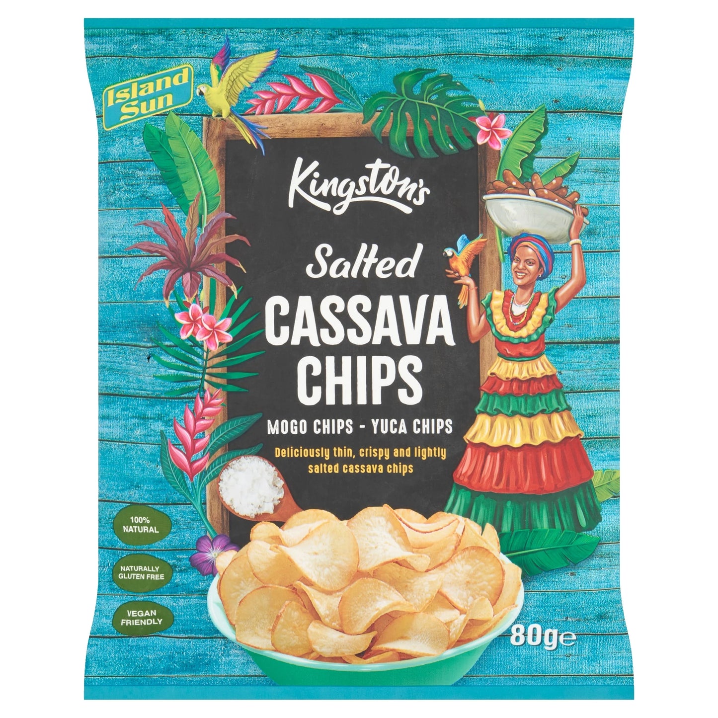 Salted Cassava Chips 80g by kingston's